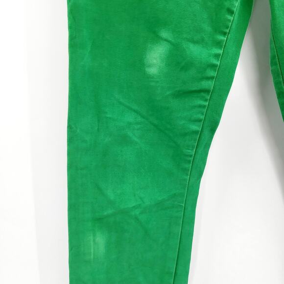 Abercrombie & Fitch Bright Green Cotton Blend Textured Skinny Jeans Women’s Sz 0 - Picture 4 of 9